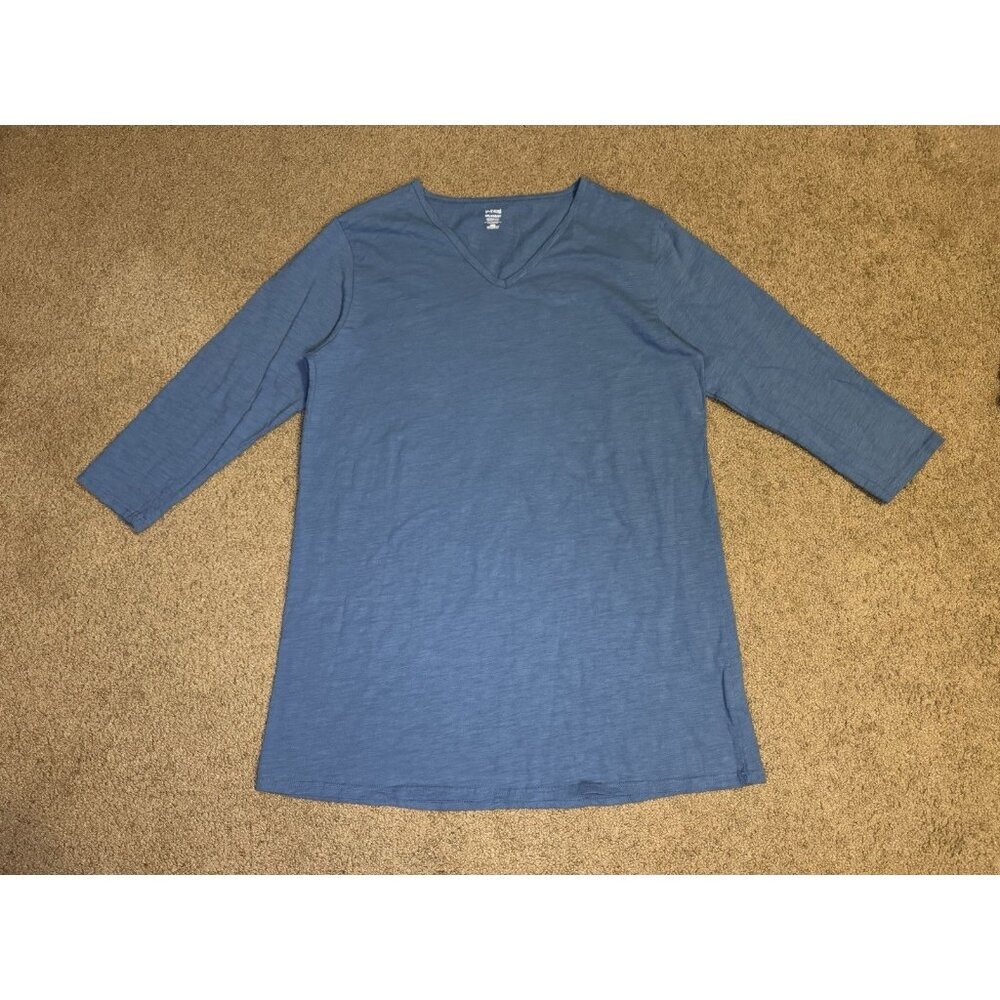 Womens Bamboo Cotton Shirt Dress XL Casual Minimalist Basic Capsule Travel